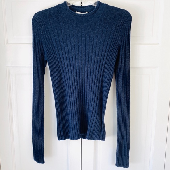 Vince Mixed Rib Stitch Coastal Cashmere Sweater M - Picture 6 of 14